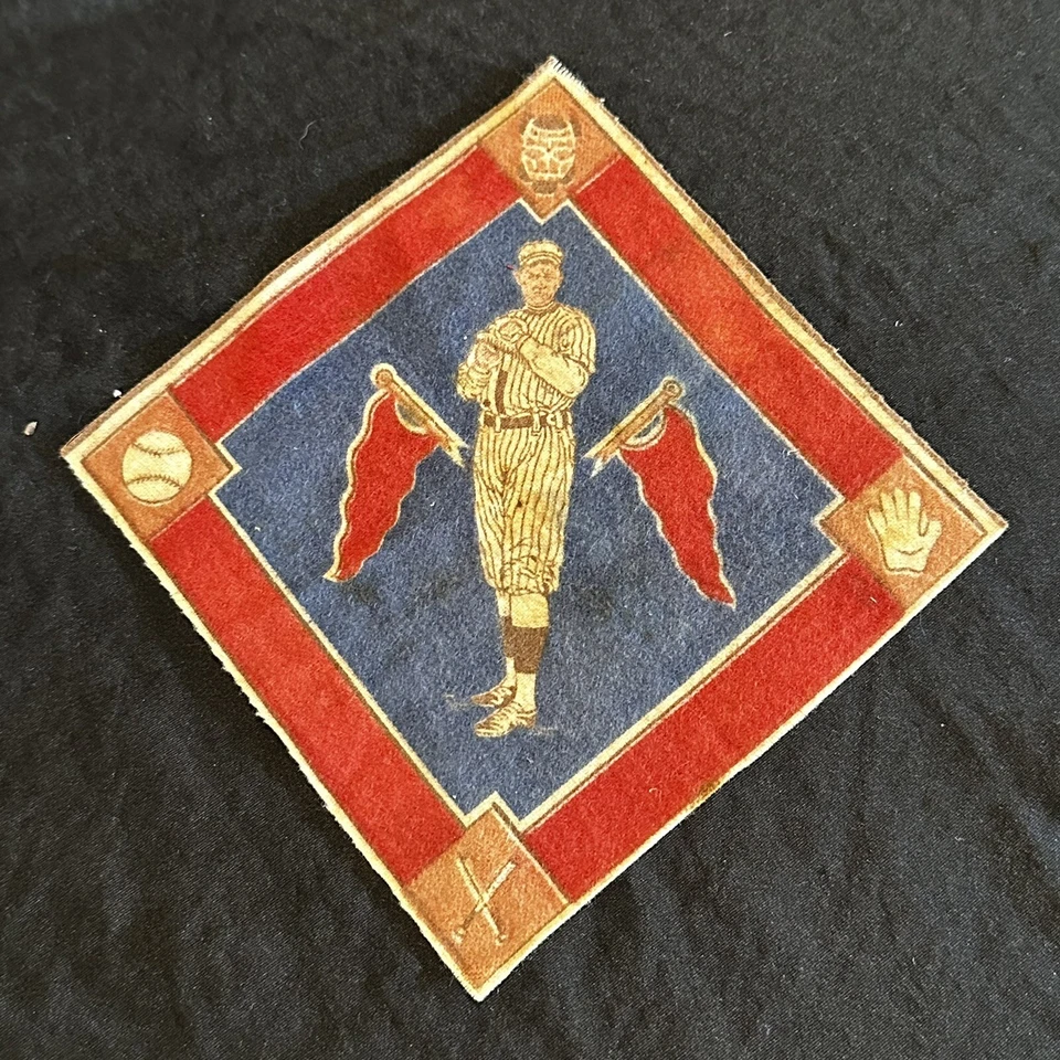 Original Antique 1910 Nap Rucker Patch Brooklyn Superbas Dodgers - Image 4 of 4