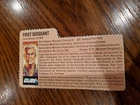 HASBRO VINTAGE GI JOE FIRST SERGEANT *DUKE-GEN. HAWKS BIO FILE CARD **RARE ,