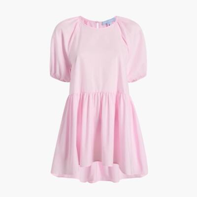 Hill House The Francesca Top Ballerina Pink Cotton S Short Sleeves High-low 