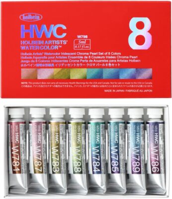 Holbein Künstler Transparent Aquarell Iridescent Chroma Pearl W798 8 Farben 5ml