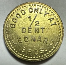 1933-1935 Hard Times Leonard Bros Texas Business Token