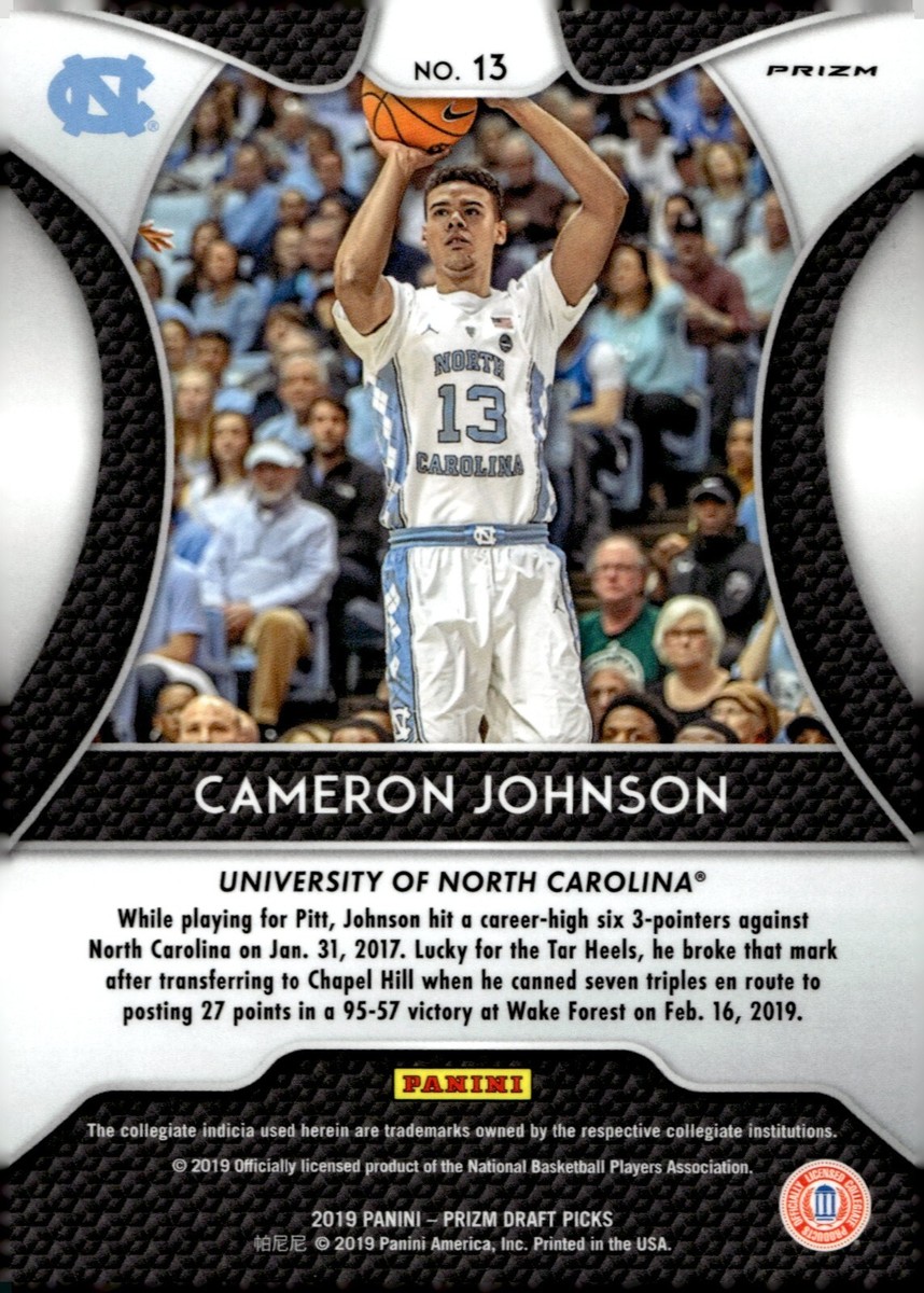 2019 Panini Prizm Draft PINK #13 CAMERON JOHNSON UNC Phoenix Suns