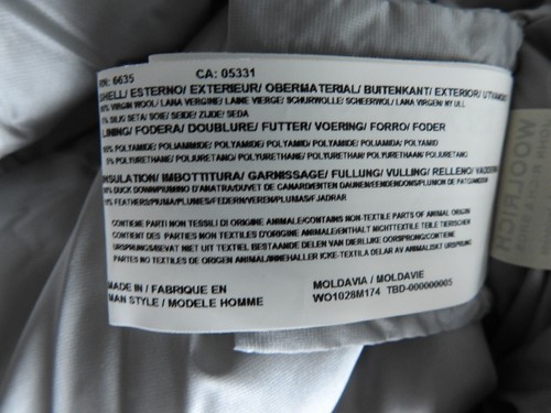 WOOLRICH 100% Wool Loro Piana Down Puffer Padded Hooded Coat EU L US M NWT - Picture 19 of 24