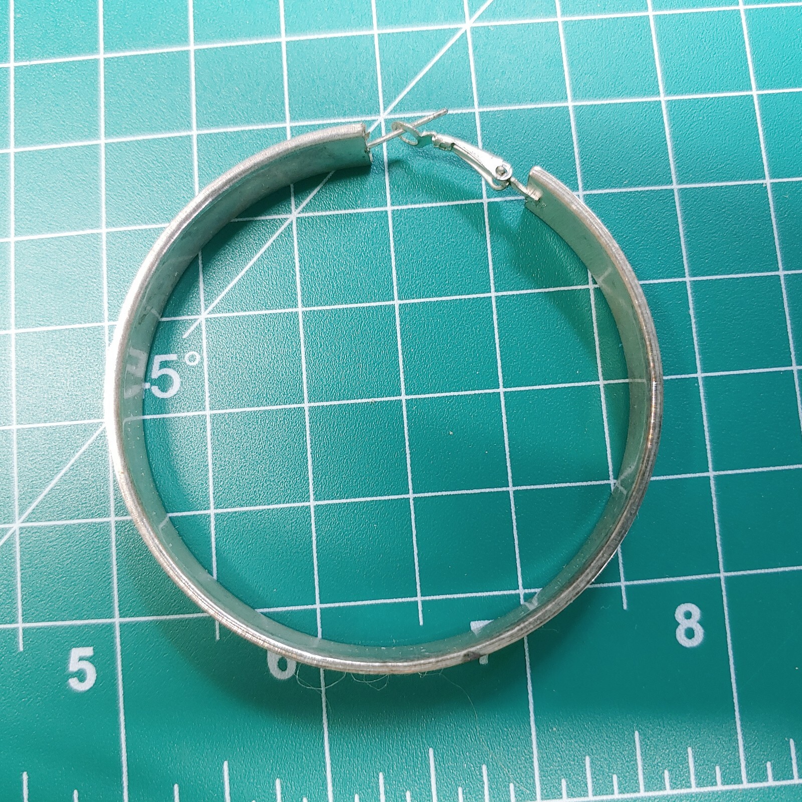 Vintage Clear Rhinestone and Silver Tone Band Hoop Earrings eBay