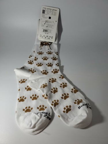 Bemalte Hundepfotenabdrücke St. Louis Zoo Socken Crew Medium 5-10 Neu - Bild 4 von 6