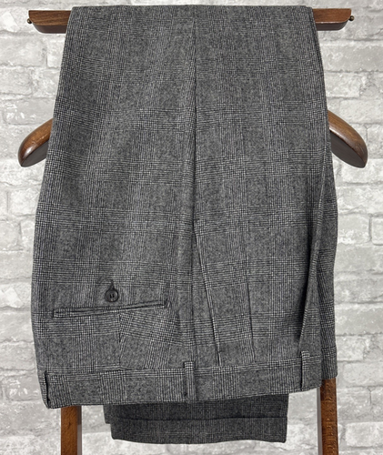 Ralph Lauren Chaps Suit 40L Flannel Wool Glen Plaid Gray Saks Vintage 33x30.5 - Picture 12 of 17