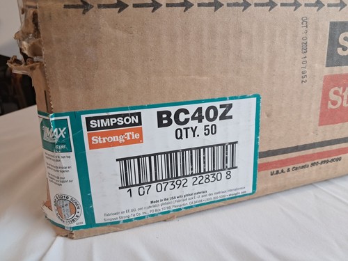 Simpson Strong-Tie BC40Z Zmax Steel Post Base 18 ga. x 3.25 in. (Pack of 50) - Picture 3 of 8