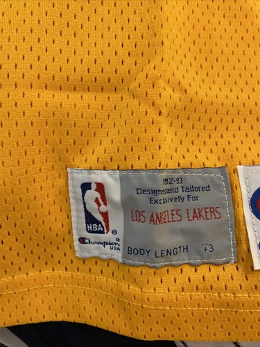 Magic Johnson Signed Pro Cut 1992-93 Los Angeles Lakers Jersey With Beckett COA - Picture 6 of 9