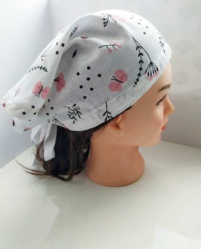 Women Sun Hat Scrub Hat Nurse Kerchief Bandana Head Wraps Muslin - Picture 5 of 7