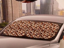 Sun Shade ~  Twist ~ 31.5" x 28.5" ~ Animal Print ~ Auto Accessories