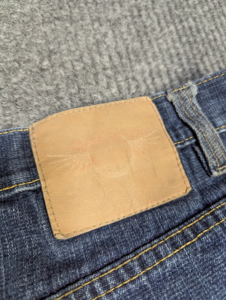 VTG Baggy Evolution Jeans Mens 38x34 Blue Denim Y2K Loose Skater Raver 38x30 - Image 3 of 4