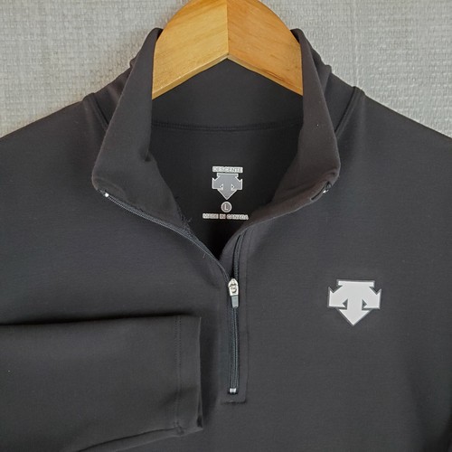 DESCENTE Size Large Womens Black 1/4 Zip Performance Base Layer Wind Shirt Ski - Picture 8 of 16