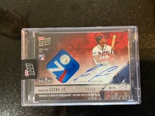 2018 TOPPS NOW PostSeason Ronald Acuna Jr RC /10 NLDS used Base Auto Autograph