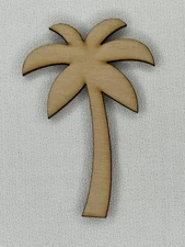 Custom Laser Cut Unfinished Palm Tree Shape Wood Cutouts