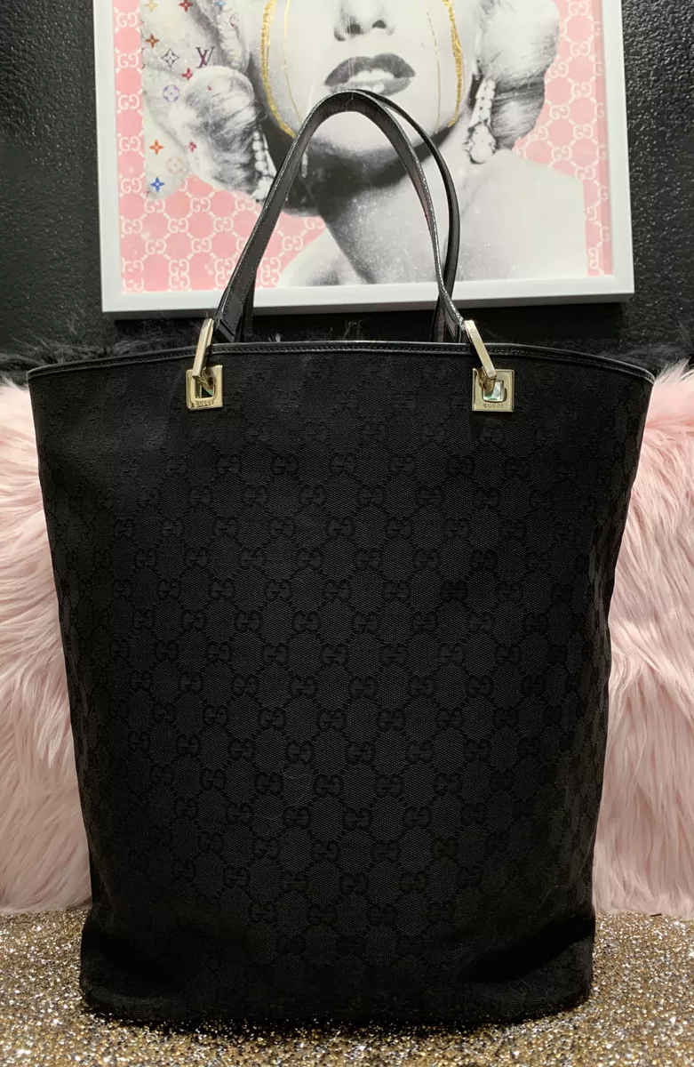 Black Gucci GG Canvas Tote Bag