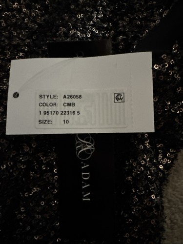 Betsy & Adam Black/Bronze Front Cutout Sequin Sheath Dress. Sz 10. NWT! - Picture 22 of 22