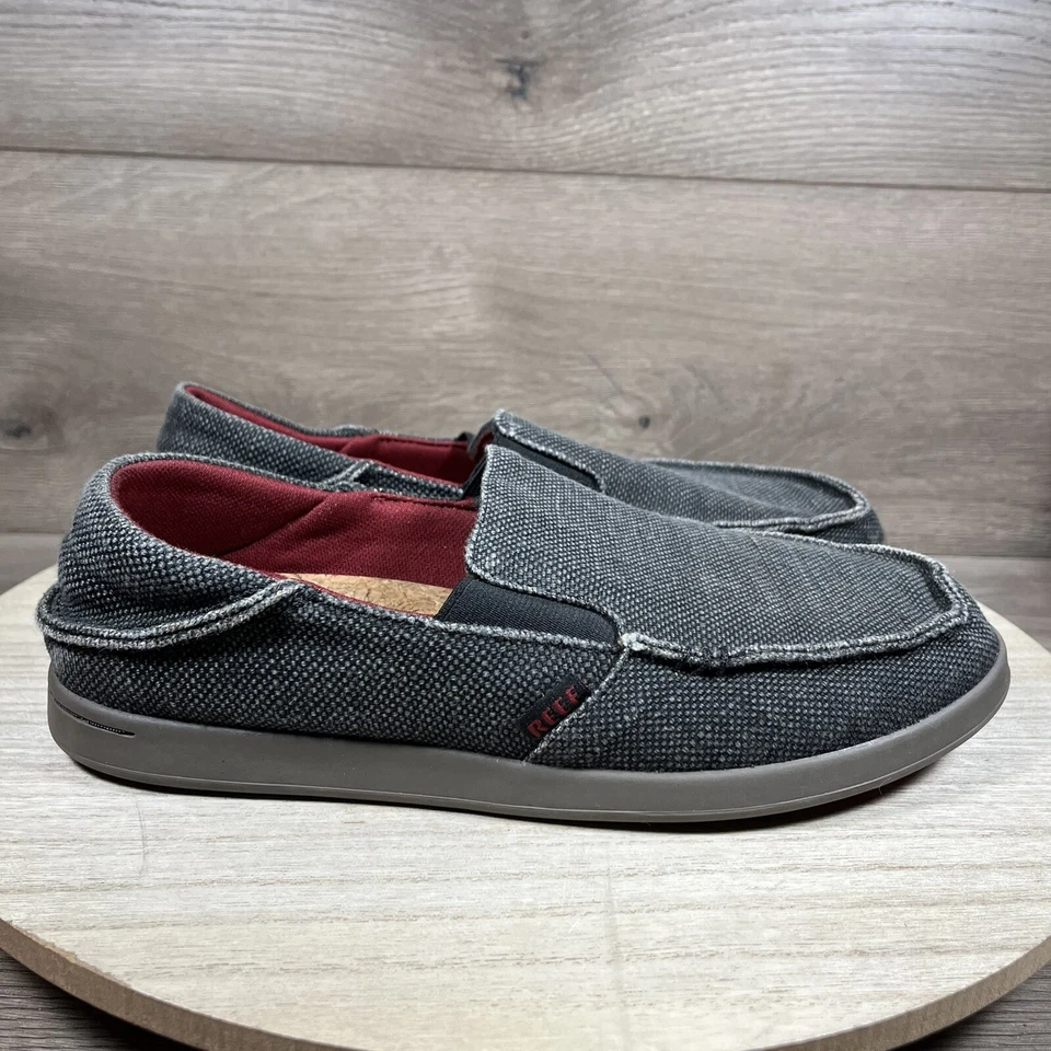 Zapato sin cordones Reef Cushion Bounce Matey gris lona surfista para hombre talla 8 Foto 4 de 4