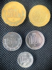 MEXICAN METALIC COINS LOT GOOD COINS #1039M