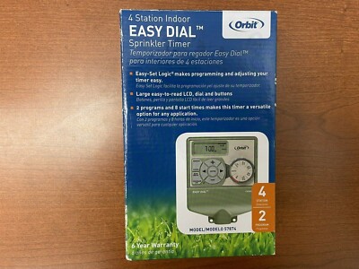 Orbit Irrigation 4 Station Indoor Easy Dial Sprinkler Timer Water Digital System