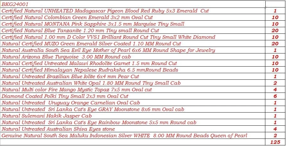 Lote de 125 piezas rubí tanzanita zafiro esmeralda iolita turquesa certificado natural Foto 2 de 4