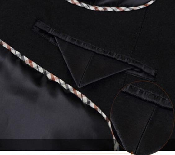 2021 Military Uniform Slim Twobreasted Wool Coat Men's Winter Coat