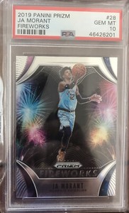📈 2019 Rookie Ja Morant Panini Prizm Fireworks PSA 10