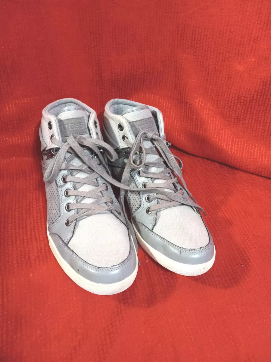 Guess GM Justice 3 C Men s Grey Hi Top Shoes Sneakers Size 12M