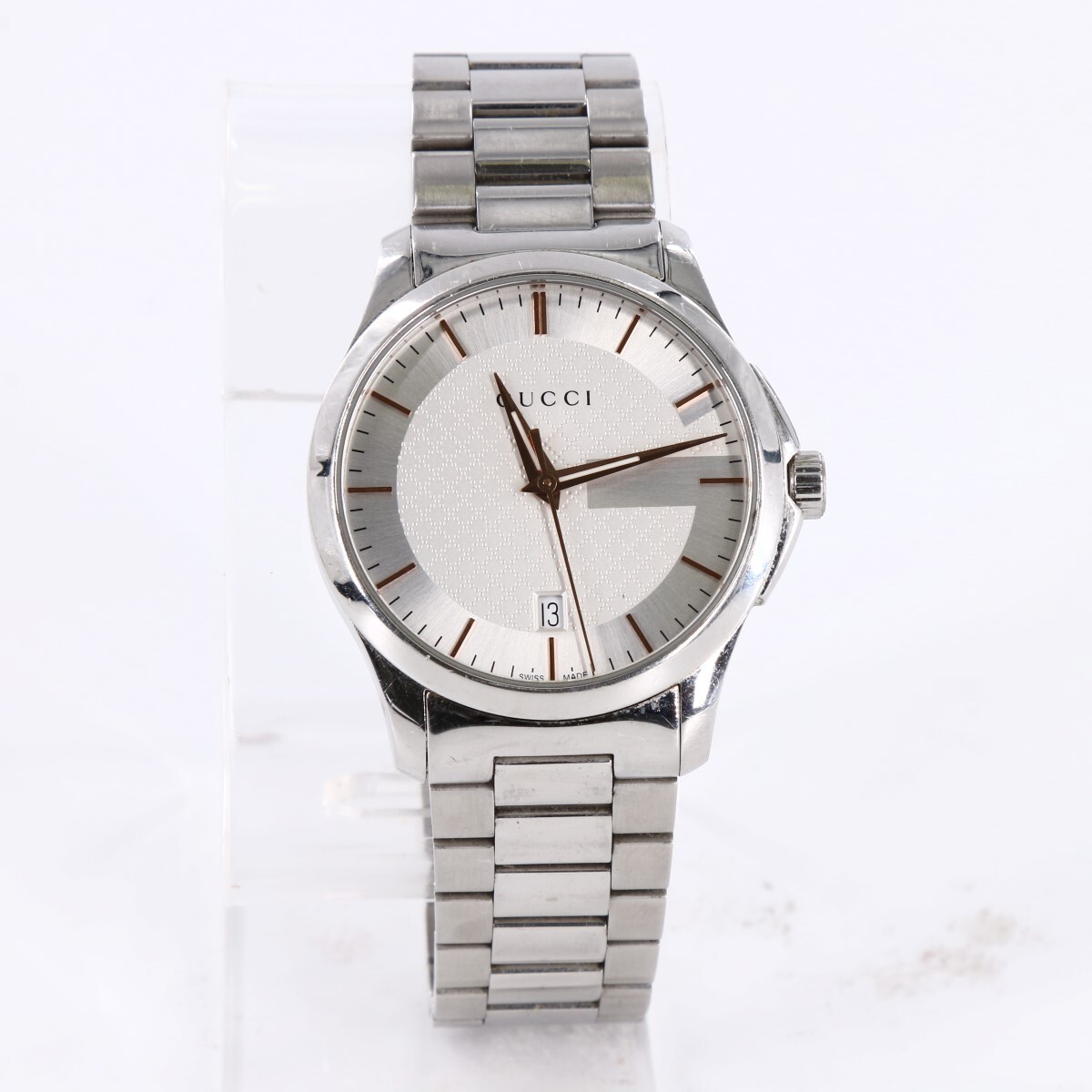 GUCCI 126.4 G-Timeless Diamante Stainless Steel 38mm Quartz GUCCI 126.4 G-Timeless Diamante Stainless Steel 38mm Quartz