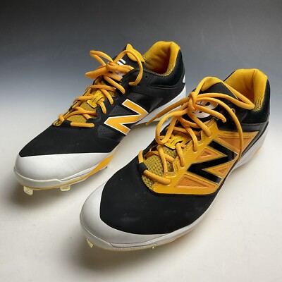 New Balance Cleats Shoes men’s size 15 D black yellow Low baseball L4040BY3 