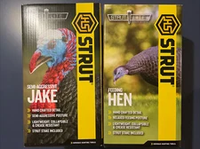 HUNTER HS Strut Semi-Aggressive Jake & Feeding Hen Turkey Decoy Combo BRAND NEW