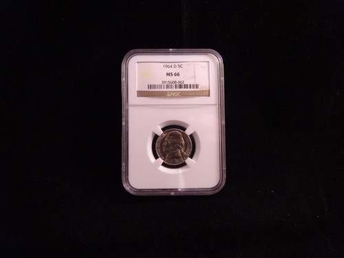 1964-D Jefferson Nickel, NGC MS66 - Picture 2 of 8