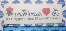 VINTAGE STICKER STICKER DECAL EUROFLORA FIERA DII GENOA 1986
