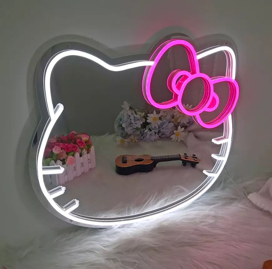 SANRIO HELLO KITTY LED LIGHT VANITY MIRROR GIFT MAKEUP LAMP DECOR