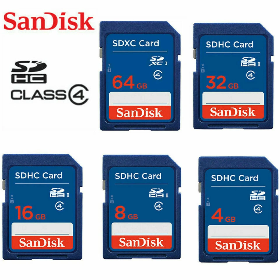 SanDisk 4GB 8GB 16GB 32GB C4 SD SDHC Standard Class4 Ultra Memory Card - Image 2 of 4