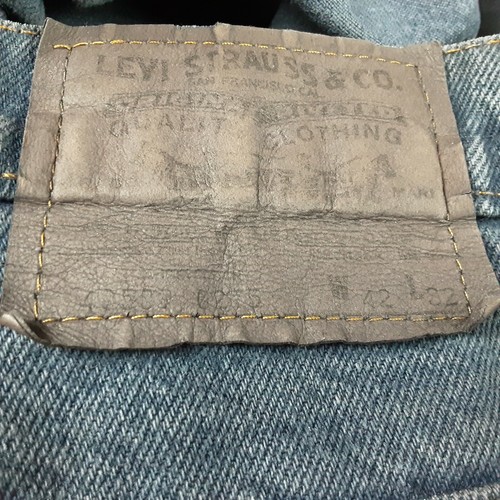 VTG Levis 509 0235 Orange Tab Dark Dye Denim Jeans Men's Sz 42x32 RARE Wash! - Picture 5 of 10