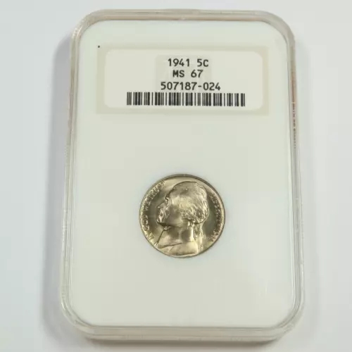 1941 P NGC MS67 - Jefferson Nickel US 5c Coin #50581A