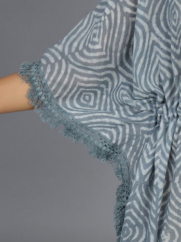 Anokhi, Vintage Indiano Blocco Stampa Cotone Kaftano Maxi Vestito, Hippie Boho - Foto 158 di 162