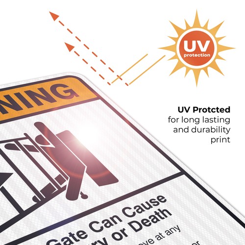 Moving Gate Sign, Moving Gate Can Cause Serious Injury or Death - Picture 71 of 85