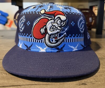 2017 Corpus Christi Hooks Ugly Christmas Sweater Night 59Fifty 7 1/2 Hat MiLB