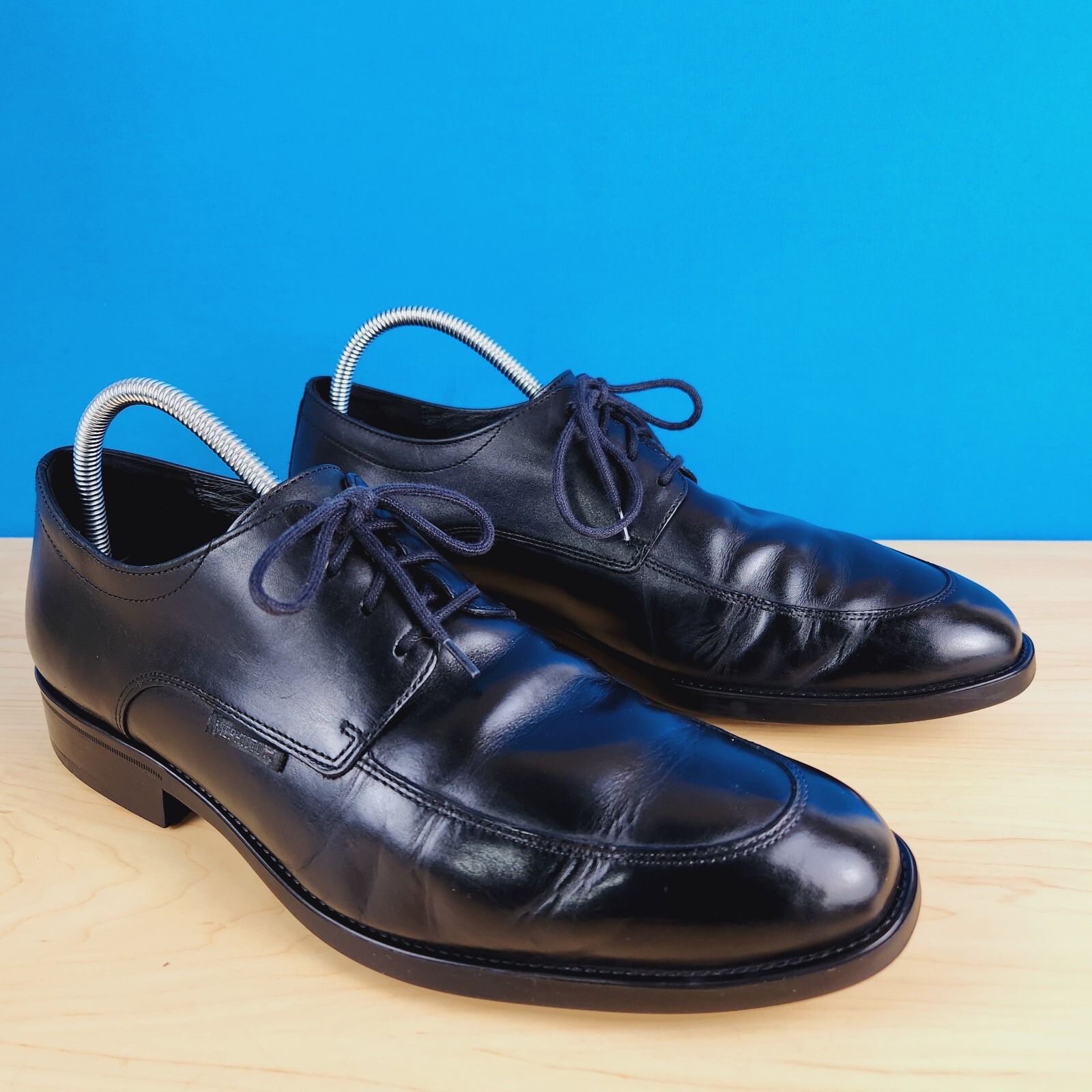 SAOLA Scarpe eleganti Mephisto Air Jet da uomo taglia 11 Derby in pelle nera punta grembiule