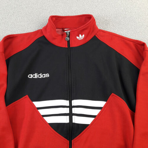 Adidas Herren Trainingsjacke Large rot schwarz Trefoil Firebird Originals SST Training - Bild 2 von 12