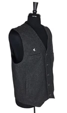 Wyoming Traders Wyoming Wool Vest Men Gray Western Cowboy Ranchwear Large