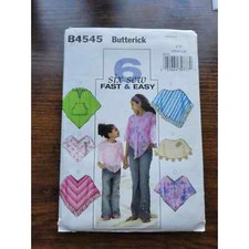 Vintage Butterick B4545 Pattern - Child's Poncho - Size Med-Large