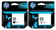 New Genuine Ink Cartridges Printer For HP 21 22 Black Color Deskjet F4100 F4180