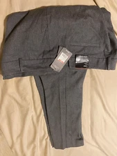 Pure Energy Gray hook/zip closure Pockets Stretch Dress Pants 18W NWT $30