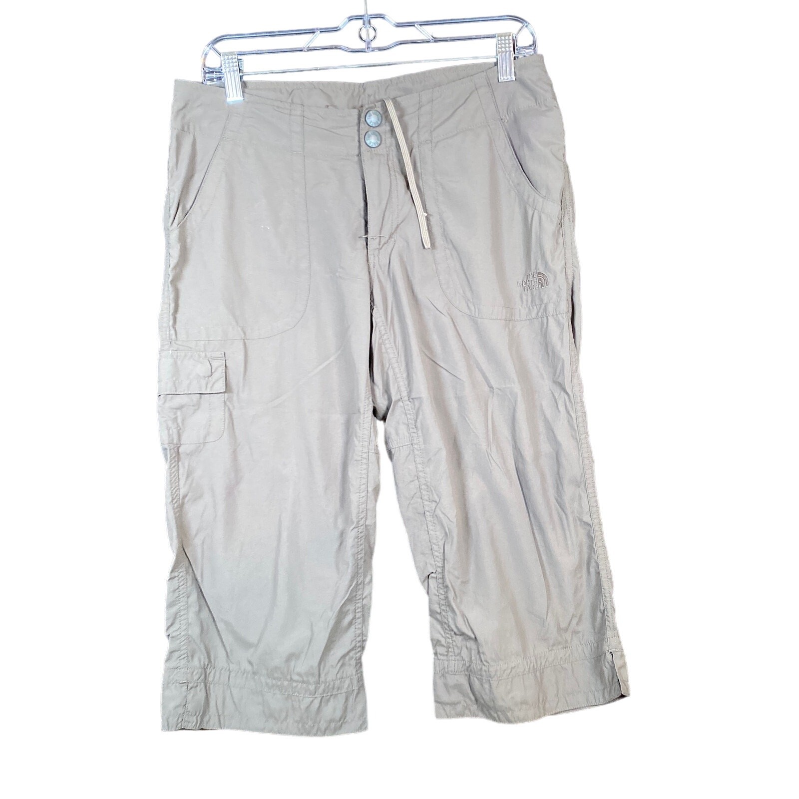 The North Face Womens Pants Gray Green Below the Knee Capri Nylon Stretch 8