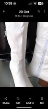 Fabulous Quality Knee High Cowboy Boots With Side Zip And Block Heel