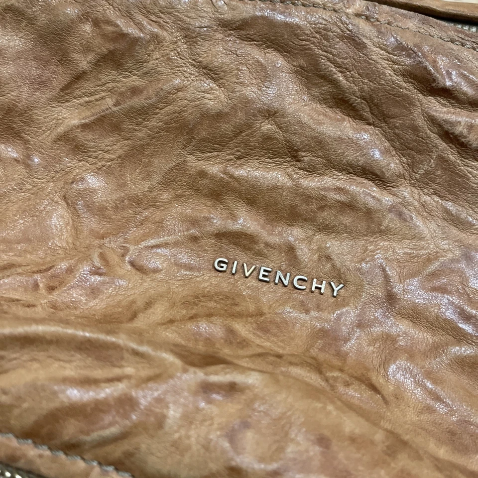 Givenchy Pandora Bolso de Hombro de Cuero de Becerro Marrón Envejecido Cartera Bolso de Mano de 2 Vías Foto 2 de 4