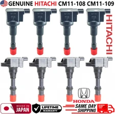 GENUINE HITACHI FRONT & REAR Ignition Coils For 2003-2011 Honda Civic 1.3L I4