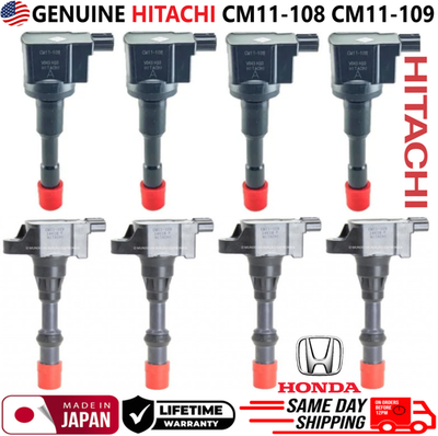 #ad GENUINE HITACHI FRONT amp; REAR Ignition Coils For 2003 2011 Honda Civic 1.3L I4 $164.48